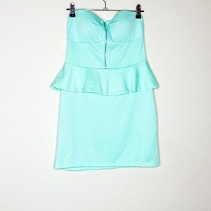 Light Blue Peplum Dress